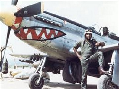 Leading packs of P-51s in Korea Chappie James in Korea